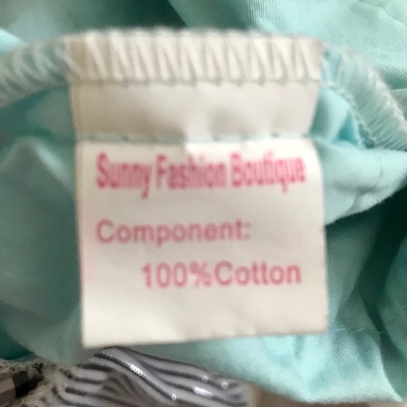 SUNBOREE Patchwork Blue Dress with Wooden Buttons - Picture 14 of 15